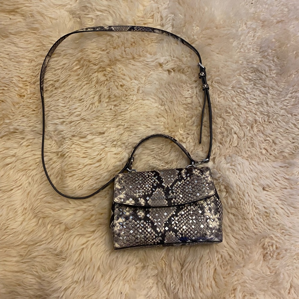 MK Michael Kors AVA XS Crossbody Embossed Leather